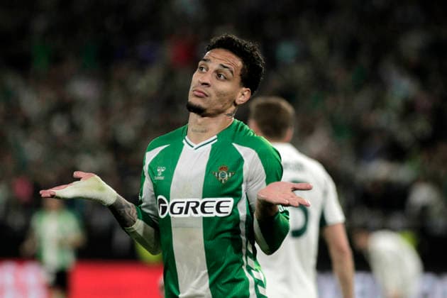 SEVILLE 19 03 202 LA CARTUJA STADIUM UEFA EUROPA LEAGUE FINAL SIXTEEN-TEENTH SIXTEENTH FINAL RETURN MATCH REAL BETIS PANATHINAIKOS archsev ANTONY GOAL CELEBRATION PHOTO MANUEL GOMEZ Copyright: xMANUxGOMEZx