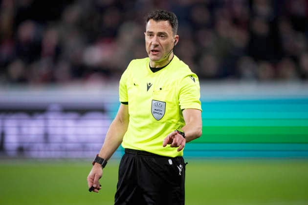 Europa League FC Midtjylland Nottingham Forest Referee Felix Zwayer during the match between FC Midtjylland and Nottingham Forest in the Europa League 2nd leg at MCH Arena in Herning on Thursday, March 19, 2026 Photo Bo Amstrup Ritzau Scanpix , Herning Denmark Mors  Copyright: BoxAmrstrupx xRitzauxScanpix BoxAmstrupx spdk20260319-223319-L