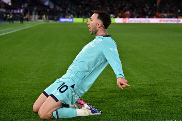 Dc Roma 19 03 2026 - Europa League Roma-Bologna foto Domenico Cippitelli Image nella foto: esultanza gol Federico Bernardeschi 