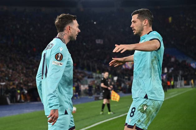 Dc Roma 19 03 2026 - Europa League Roma-Bologna foto Domenico Cippitelli Image nella foto: esultanza gol Federico Bernardeschi 