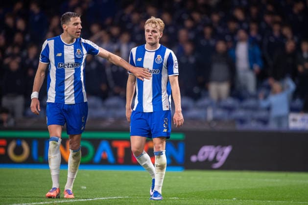 March 19, 2026, Porto, Porto, Portugal: PORTO, PORTUGAL - MARCH 18: VICTOR FROHOLDT from FC Porto is seen celebrating his goal during the UEFA Europa League 2025 26 Round of 16 second leg between FC Porto and VfB Stuttgart at Estadio do Dragao on March 19, 2026 in Porto, Portugal FC Porto X VfB Stuttgart - UEFA Europa League  - ZUMAl192 20260319_zsp_l192_061 Copyright: xMiguelxLemosx