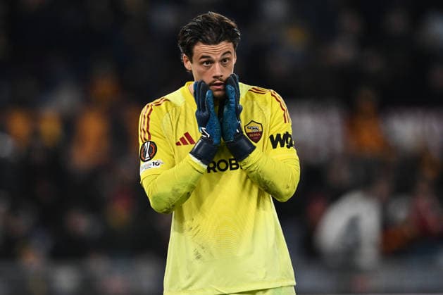 As Roma 19 03 2026 - Europa League Roma-Bologna foto Antonello Sammarco Image nella foto: Mile Svilar 