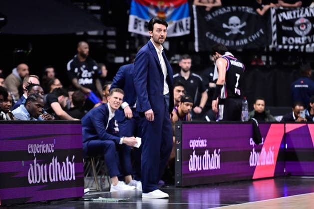BASKET : Paris Basket vs Partizan Belgrade - Euroleague - 19 03 2026 Paris Basket Head Coach Francesco Tabellini during the Euroleague match between Paris Basketball and Partizan Mozzart Bet Belgrade at Adidas Arena on March 19, 2026 in Paris, France. ( Photo by Federico Pestellini PSNewz ) - ParisFrance  Copyright: xFedericoxPestellinix