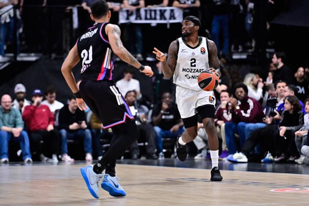 BASKET : Paris Basket vs Partizan Belgrade - Euroleague - 19 03 2026 SHAKE MILTON of Partizan during the Euroleague match between Paris Basketball and Partizan Mozzart Bet Belgrade at Adidas Arena on March 19, 2026 in Paris, France. ( Photo by Federico Pestellini PSNewz ) - ParisFrance  Copyright: xFedericoxPestellinix