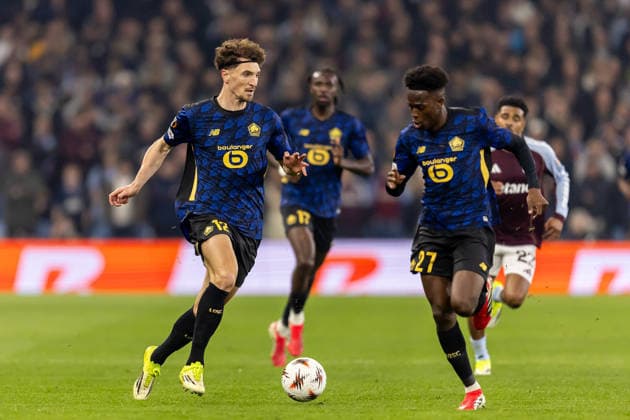 Aston Villa v Lille OSC, Europa League Lille defender Thomas Meunier (12) runs forward with ball during the Europa League match between Aston Villa and Lille OSC at Villa Park, Birmingham, UK on 19 March 2026. Birmingham Villa Park West Midlands UK Editorial use only , Copyright: xManjitxNarotrax PSI-23923-0104