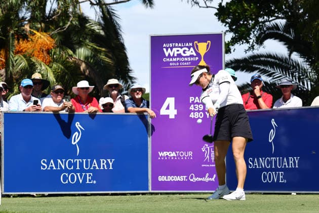 GOLF AUSTRALIAN WPGA, Australia s Hannah Green tees off on the 4th hole during the 2nd round of the 2026 Australian WPGA Championship at Sanctuary Cove Golf and Country Club on the Gold Coast, Friday March 20, 2026. ( NO ARCHIVING, EDITORIAL USE ONLY GOLD COAST QUEENSLAND AUSTRALIA  Copyright: xJASONxO BRIENx 20260320122499288909