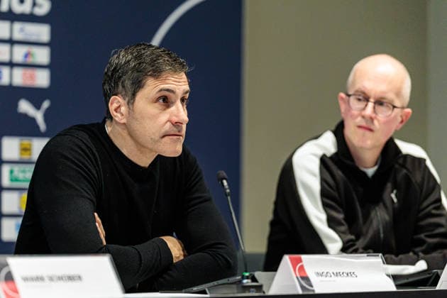 Press conference after the match, Ingo Meckes Board of Directors Sport Deutscher Handball Bund DHB GER, Germany GER vs Egypt EGY , Handball, international match, season 2025 2026, 19 03 2026 GER, Germany GER vs Egypt EGY , Handball, international match, season 2025 2026, 19 03 2026 Dortmund Copyright: xEibner-Pressefoto JanxRollingerx EP_JSK