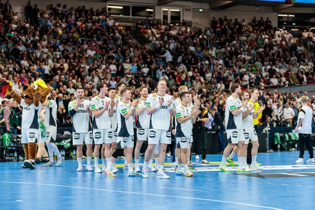 Victory celebration after 41 38 victory, Germany GER, Germany GER vs Egypt EGY , handball, international match, season 2025 2026, 19 03 2026 GER, Germany GER vs Egypt EGY , handball, international match, season 2025 2026, 19 03 2026 Dortmund Copyright: xEibner-Pressefoto JanxRollingerx EP_JSK