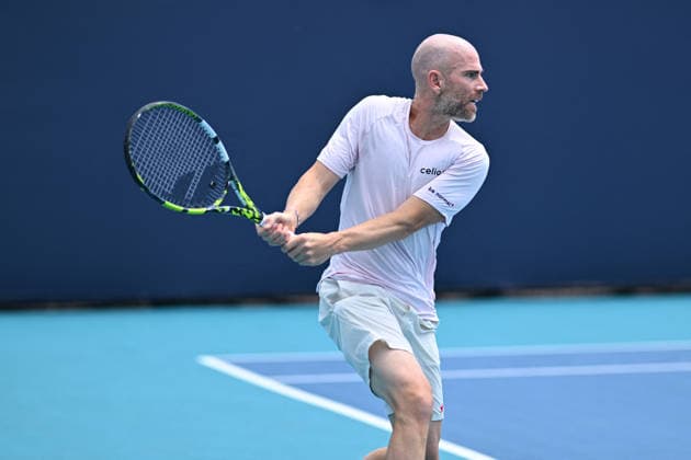Itau Miami Open Adrian Mannarino (FRA) during his first round at the Itau Miami Open in Miami , USA, on March 18, 2026. Photo by Corinne Dubreuil ABACAPRESS.COM Miami United States  Copyright: xDubreuilxCorinne ABACAx