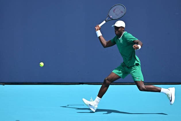 Itau Miami Open Moise Kouame (FRA) during his first round at the Itau Miami Open in Miami , USA, on March 18, 2026. Photo by Corinne Dubreuil ABACAPRESS.COM Miami United States  Copyright: xDubreuilxCorinne ABACAx