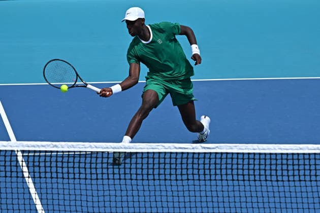 Itau Miami Open Moise Kouame (FRA) during his first round at the Itau Miami Open in Miami , USA, on March 18, 2026. Photo by Corinne Dubreuil ABACAPRESS.COM Miami United States  Copyright: xDubreuilxCorinne ABACAx
