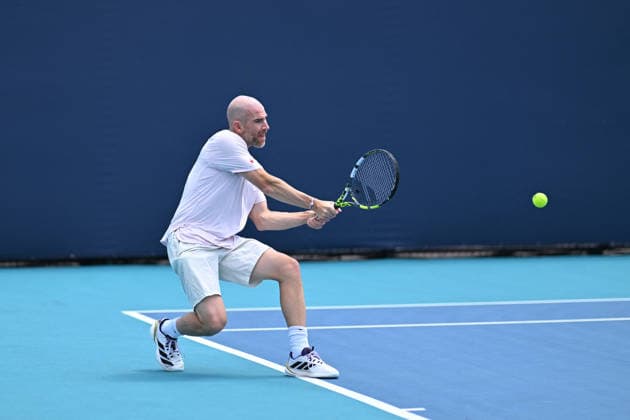 Itau Miami Open Adrian Mannarino (FRA) during his first round at the Itau Miami Open in Miami , USA, on March 18, 2026. Photo by Corinne Dubreuil ABACAPRESS.COM Miami United States  Copyright: xDubreuilxCorinne ABACAx