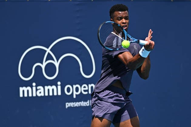Itau Miami Open Giovanni MPETSHI PERRICARD (FRA) during his first round at the Itau Miami Open in Miami , USA, on March 18, 2026. Photo by Corinne Dubreuil ABACAPRESS.COM Miami United States  Copyright: xDubreuilxCorinne ABACAx