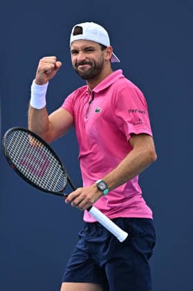 Itau Miami Open Grigor Dimitrov (BUL) during his first round at the Itau Miami Open in Miami , USA, on March 18, 2026. Photo by Corinne Dubreuil ABACAPRESS.COM Miami United States  Copyright: xDubreuilxCorinne ABACAx