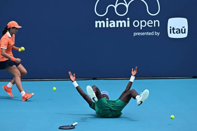 Itau Miami Open Moise Kouame (FRA) during his first round at the Itau Miami Open in Miami , USA, on March 18, 2026. Photo by Corinne Dubreuil ABACAPRESS.COM Miami United States  Copyright: xDubreuilxCorinne ABACAx