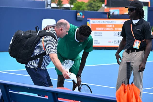 Itau Miami Open Moise Kouame (FRA) during his first round at the Itau Miami Open in Miami , USA, on March 18, 2026. Photo by Corinne Dubreuil ABACAPRESS.COM Miami United States  Copyright: xDubreuilxCorinne ABACAx