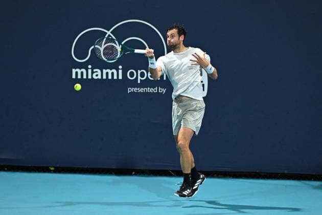 Itau Miami Open Quentin Halys (FRA) during his first round at the Itau Miami Open in Miami , USA, on March 18, 2026. Photo by Corinne Dubreuil ABACAPRESS.COM Miami United States  Copyright: xDubreuilxCorinne ABACAx