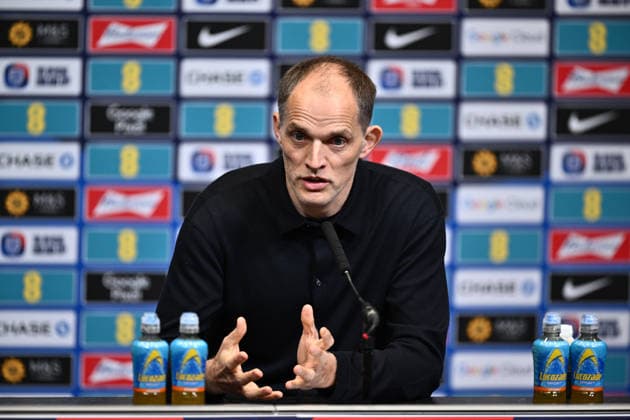 LONDON, ENGLAND - MARCH 20: Thomas Tuchel, Head Coach of England national team, Nationalteam , speaks to the media during a press conference, PK, Pressekonferenz at Wembley Stadium on March 20, 2026 in London, England. Photo Sebastian Frej England Press Conference Copyright: xx