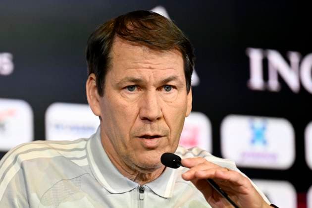 Rudi Garcia Head Coach Belgium Media Activities TUBIZE, BELGIUM - MARCH 20 : Rudi Garcia head coach of the Belgium announces the squad selected for the pre-World Cup training camp in the United States during a press meeting at the Belgian National Football Center Base on March 20, 2026 in Tubize, Belgium, 20 03 2026 Tubize Belgium  Copyright: xVincentxKalutx