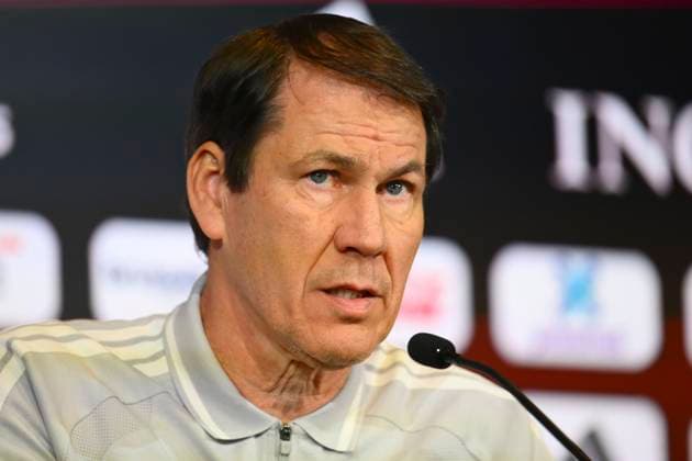 Rudi Garcia Head Coach Belgium Media Activities TUBIZE, BELGIUM - MARCH 20 : Rudi Garcia head coach of the Belgium announces the squad selected for the pre-World Cup training camp in the United States during a press meeting at the Belgian National Football Center Base on March 20, 2026 in Tubize, Belgium, 20 03 2026 Tubize Belgium  Copyright: xVincentxKalutx