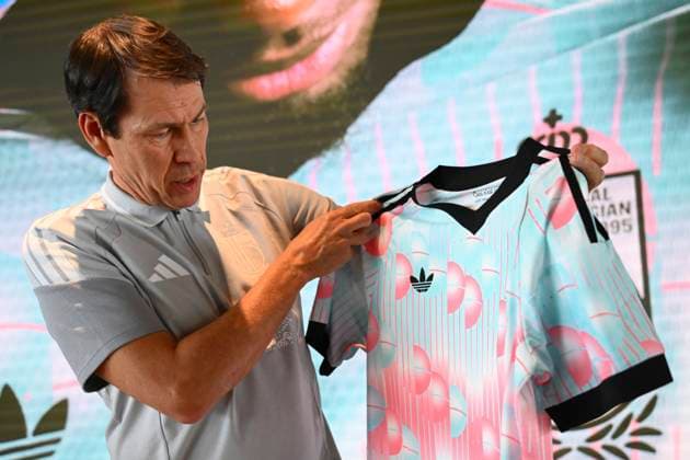 Rudi Garcia Head Coach Belgium Media Activities TUBIZE, BELGIUM - MARCH 20 : Rudi Garcia head coach of the Belgium presents the new national team, Nationalteam jersey, inspired by Magritte s work during a press meeting at the Belgian National Football Center Base on March 20, 2026 in Tubize, Belgium, 20 03 2026 Tubize Belgium  Copyright: xVincentxKalutx
