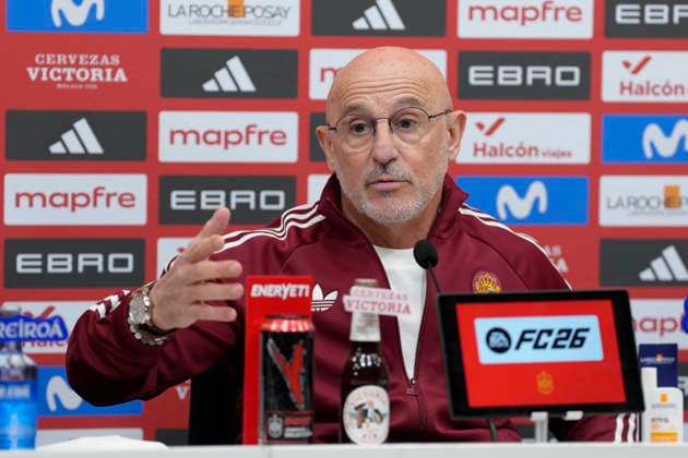 March 20, 2026, Las Rozas, Madrid, Spain: Luis de la Fuente, head coach, attends the press conference, PK, Pressekonferenz to announce his squad list for Spain Team at the Ciudad del Futbol on March 19, 2026, in Sevilla, Spain. Las Rozas Spain - ZUMAa181 20260320_zaa_a181_013 Copyright: xOscarxJ.xBarrosox