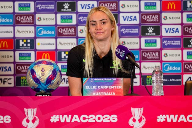 AFC Women s Asian Cup 2026 Australia - Finals Pre-match press conference, PK, Pressekonferenz Australia Ellie Carpenter of Australia attends the pre-match finals press conference before the AFC Women s Asian Cup Australia 2026 Finals match between Japan and Australia at Stadium Australia on Mar 20, 2026 in Sydney, Australia, Credit:IOIO IMAGES Avalon Australia, New South Wales, Sydney, Stadium Australia  Copyright: xIOIOxIMAGESx xAvalonx 1084695666