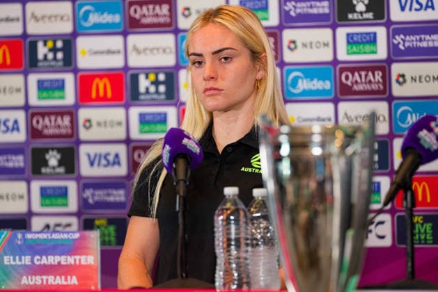 AFC Women s Asian Cup 2026 Australia - Finals Pre-match press conference, PK, Pressekonferenz Australia Ellie Carpenter of Australia attends the pre-match finals press conference before the AFC Women s Asian Cup Australia 2026 Finals match between Japan and Australia at Stadium Australia on Mar 20, 2026 in Sydney, Australia, Credit:IOIO IMAGES Avalon Australia, New South Wales, Sydney, Stadium Australia  Copyright: xIOIOxIMAGESx xAvalonx 1084695951