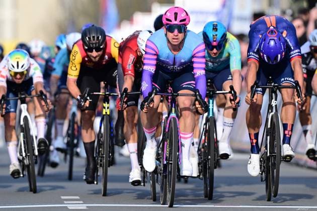 Dutch Dylan Groenewegen of Unibet Rose Rockets celebrates as he wins the final sprint of the Bredene Koksijde Classic one day cycling race, 203,4 km from Bredene to Koksijde, on Friday 20 March 2026. DIRKxWAEM  x168361506x