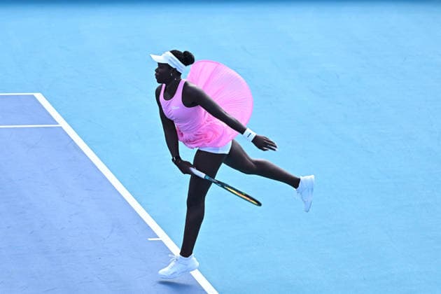Itau Miami Open - USA Victoria Mboko (CAN) during her first round at the Itau Miami Open in Miami, FL, USA on March 19, 2026. Photo by Corinne Dubreuil ABACAPRESS.COM Miami FL United States  Copyright: xDubreuilxCorinne ABACAx