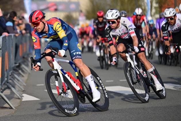 Belgian Edward Theuns of Lidl-Trek pictured in action during the Bredene Koksijde Classic one day cycling race, 203,4 km from Bredene to Koksijde, on Friday 20 March 2026. DIRKxWAEM  x168361751x