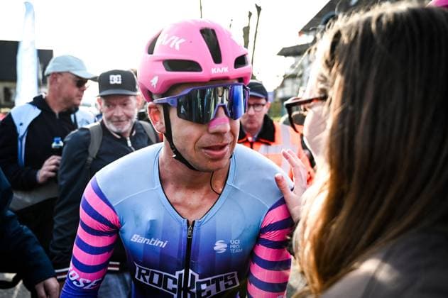Dutch Dylan Groenewegen celebrates after winning the Bredene Koksijde Classic one day cycling race, 203,4 km from Bredene to Koksijde, on Friday 20 March 2026. ELIASxROM  x168362509x