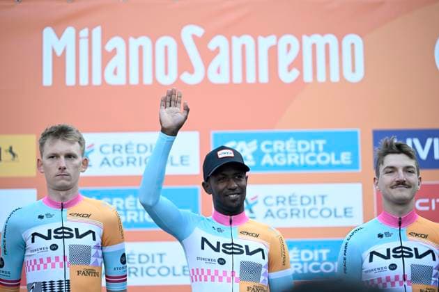 Milan Sanremo 2026 Cycling Race Media Activities 20 03 2026 SANREMO, ITALY - MARCH 20 : Girmay Biniam (ERI) of NSN Cycling Team pictured during the teams presentation prior to the 117th edition of Milan Sanremo an UCI World Tour 1.UWT one day cycling road race for Men Elite of 298 km with start in Pavia and finish in Sanremo on March 20, 2026 in Sanremo, Italy, 20 03 2026 ( Motordriver Guy De Vuyst - Sanremo Italy  Copyright: xNicoxVereeckenx