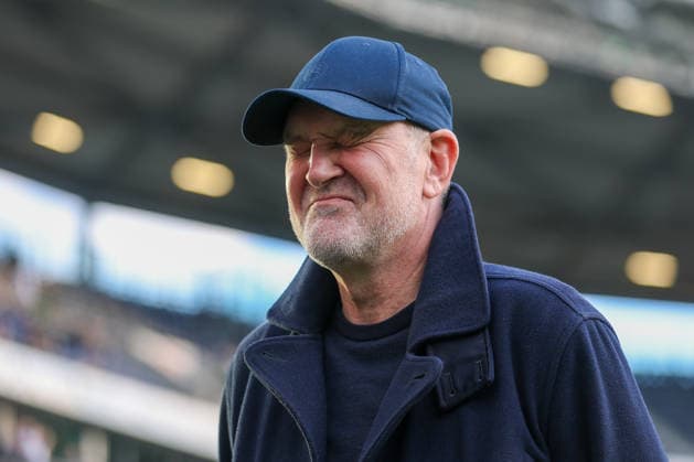 2 Bundesliga Hannover 96 Eintracht Braunschweig on 20 03 2026 at the Heinz von Heiden Arena in Hannover Managing Director Sport Jörg Joerg Schmadtke Hannover laughs MH