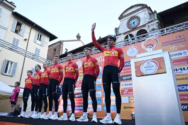 Milan Sanremo 2026 Cycling Race Media Activities 20 03 2026 SANREMO, ITALY - MARCH 20 : Waerenskjold Soren (NOR) of Uno-X Mobility pictured during the teams presentation prior to the 117th edition of Milan Sanremo an UCI World Tour 1.UWT one day cycling road race for Men Elite of 298 km with start in Pavia and finish in Sanremo on March 20, 2026 in Sanremo, Italy, 20 03 2026 ( Motordriver Guy De Vuyst - Sanremo Italy  Copyright: xNicoxVereeckenx