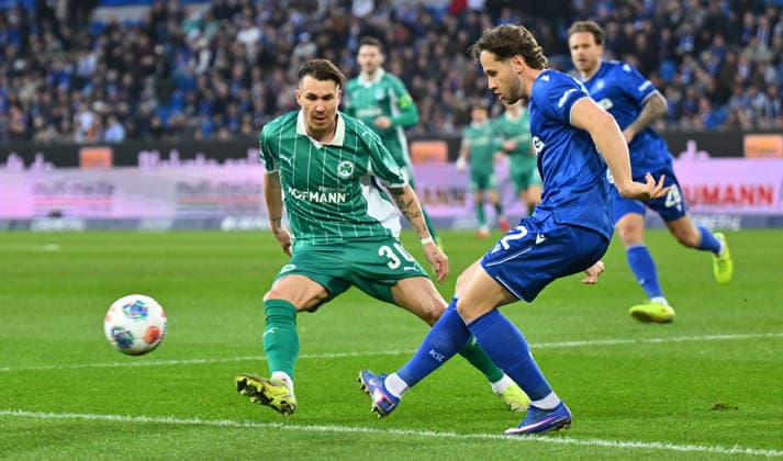 20 03 2026 Soccer Season 2025 2026 2 Soccer Bundesliga 27 Matchday Karlsruher SC KSC Karlsruhe SpVgg Greuther Fürth SGF Kleeblatt Sportfoto Zink xwoxzix DFL regulations prohibit any use of photographs as image sequences and or quasi video only for editorial use Felix Klaus 30, SpVgg Greuther Fürth Christoph Kobald 22, Karlsruher SC KSC