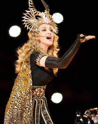 February 5, 2012 - Indianapolis, Ind. - Pop superstar Madonna was sings her opening song during her performance in the Super Bowl XLVI halftime show at Lucas Oil Stadium in Indianapolis. Copyright: xChadxRyanx