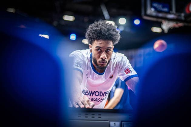 Basketball Berlin 20 03 2026 Season 2025 2026 EasyCredit BBL 1 Bundesliga Men, Men Alba Berlin Rostock Seawolves D Shawn Schwartz Rostock, No 05