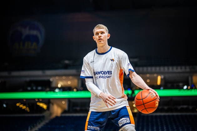Basketball Berlin 20 03 2026 Season 2025 2026 EasyCredit BBL 1 Bundesliga Men, Men Alba Berlin Rostock Seawolves Lukasz Kolenda Rostock, No 10