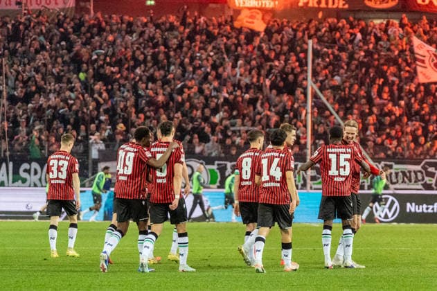 Germany Soccer 2 Bundesliga, 27 Matchday 2025 2026, Hannover 96 - Eintracht Braunschweig on 20 03 in Hannover Heinz von Heiden Arena Goal to 1 0 Maik Nawrocki Hannover 96 6 Cheers Joy Emotions Goal celebration Copyright: xSvenxHeidmannx