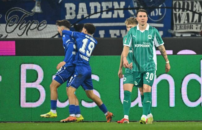20 03 2026 Soccer Season 2025 2026 2 Soccer Bundesliga 27 Matchday Karlsruher SC KSC Karlsruhe SpVgg Greuther Fürth SGF Kleeblatt Sportfoto Zink MeZi xmexzix DFL regulations prohibit any use of photographs as image sequences and or quasi video only for editorial use Felix Klaus 30, SpVgg Greuther Fürth disappointed Disappointment