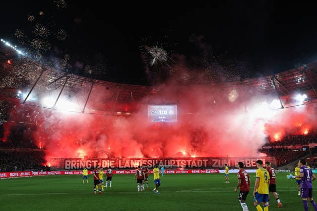 2 Bundesliga Hannover 96 Eintracht Braunschweig on 20 03 2026 at Heinz von Heiden Arena in Hannover The Hannover 96 fans in the north curve set off pyrotechnics MH