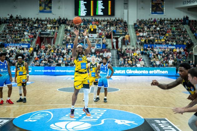 Keeshawn Kellman MHP RIESEN Ludwigsburg, 32 , GER, MHP Riesen vs Skyliners Frankfurt, Basketball Bundesliga, easycredit BBL, 25 Matchday, Season 2025 2026, 20 03 2026, GER, MHP Riesen vs Skyliners Frankfurt, Basketball Bundesliga, easycredit BBL, 25 Matchday, Season 2025 2026, 20 03 2026 Ludwigsburg Copyright: xEibner-Pressefoto SaschaxWaltherx EP_EER