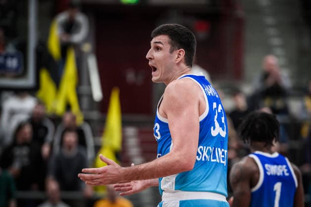 Ryan Hawkins Frankfurt Skyliners, 33 visibly dissatisfied with the referees decision GER, MHP Riesen Ludwigsburg vs Skyliners Frankfurt, Basketball Bundesliga, easycredit BBL, 25 Matchday, Season 2025 2026, 20 03 2026 GER, MHP Riesen Ludwigsburg vs Skyliners Frankfurt, Basketball Bundesliga, easycredit BBL, 25 Matchday, Season 2025 2026, 20 03 2026 Ludwigsburg Copyright: xSandyxDinkelackerx EP_SDR