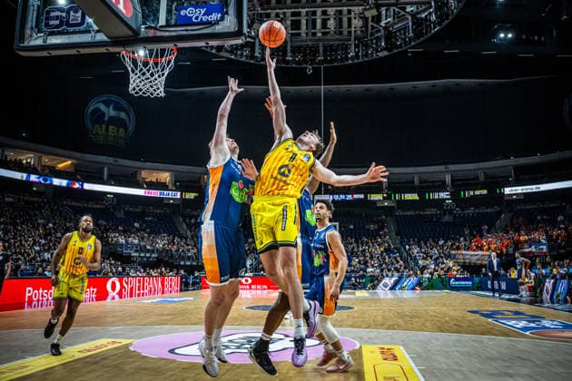 Basketball Berlin 20 03 2026 Season 2025 2026 EasyCredit BBL 1 Bundesliga Men, Men Alba Berlin Rostock Seawolves Moses Wood Alba Berlin, No 11
