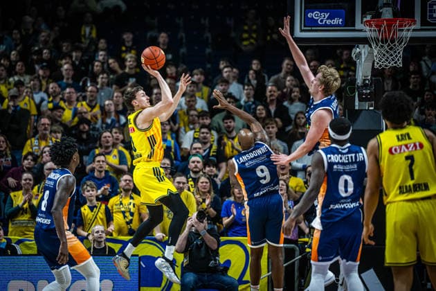Basketball Berlin 20 03 2026 Season 2025 2026 EasyCredit BBL 1 Bundesliga Men, Men Alba Berlin Rostock Seawolves Alex O Connell Alba Berlin, No 03