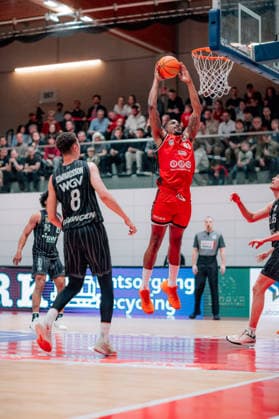 BB 2BL SBB Baskets Tigers Tuebingen Michael Hughes II SBB Baskets during the 2025 2026 season in the 2 Barmer Basketball Bundesliga Pro A on matchday 28 between SBB Baskets and Tigers Tuebingen at Wolfgang Lakenmacher Halle on March 20, 2026 in Magdeburg, Sachsen Anhalt, Germany
