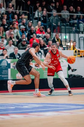 BB 2BL SBB Baskets Tigers Tuebingen Martin Bogdanov SBB Baskets during the 2025 2026 season in the 2 Barmer Basketball Bundesliga Pro A on matchday 28 between SBB Baskets and Tigers Tuebingen at Wolfgang Lakenmacher Halle on March 20, 2026 in Magdeburg, Sachsen Anhalt, Germany