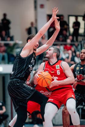 BB 2BL SBB Baskets Tigers Tuebingen Martin Bogdanov SBB Baskets during the 2025 2026 season in the 2 Barmer Basketball Bundesliga Pro A on matchday 28 between SBB Baskets and Tigers Tuebingen at Wolfgang Lakenmacher Halle on March 20, 2026 in Magdeburg, Sachsen Anhalt, Germany