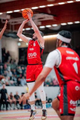 BB 2BL SBB Baskets Tigers Tuebingen Martin Bogdanov SBB Baskets during the 2025 2026 season in the 2 Barmer Basketball Bundesliga Pro A on matchday 28 between SBB Baskets and Tigers Tuebingen at Wolfgang Lakenmacher Halle on March 20, 2026 in Magdeburg, Sachsen Anhalt, Germany